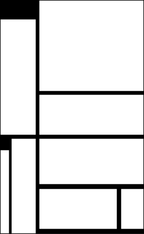 Tableau I, 1921 After Piet Mondrian Coloring Page